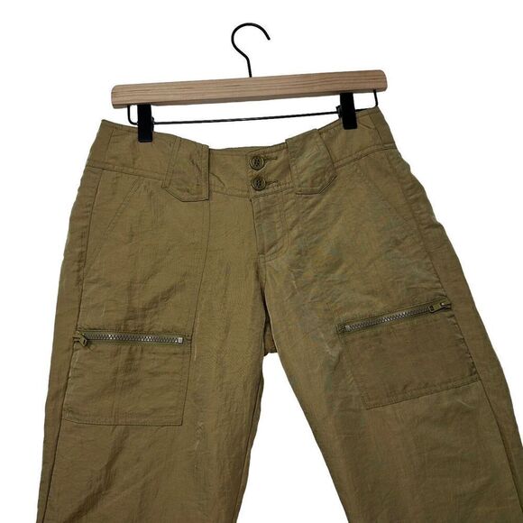 lei Authentic Scout Nylon Cargo Khaki pants Women's Size 5 low rise y2k coquette - Picture 3 of 8